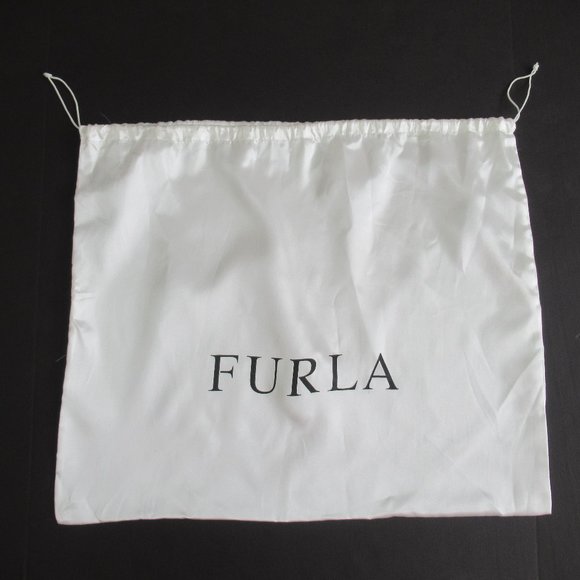 FURLA 19"X 23" Large Fabric Dust Bag w/ Logo NWOT White Satin Fabric Drawstring - Picture 1 of 6
